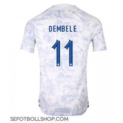 Billiga Frankrike Ousmane Dembele #11 Borta fotbollskläder VM 2022 Kortärmad